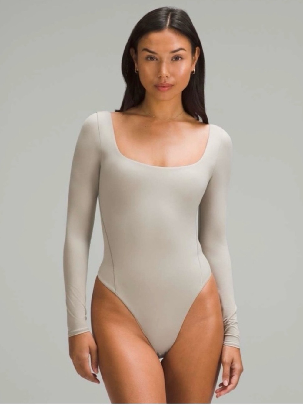 NWT LULULEMON Nulu Square Neck Ultra-Soft Long Sleeve Thong Cut Bodysuit Large